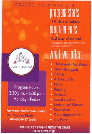 Afterschool flyer back